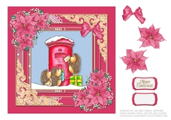 Cute Little Hedgehogs Mailing Letters To Santa