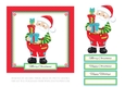 Cute Santa Holiday Toppers (Card Three)