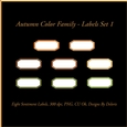 Sentiment Labels Set 1 (Autumn Color Family)