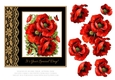 Lovely Poppies N Gold Lace