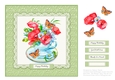 Lovely Poppies N Butterflies Teacup Topper