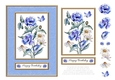 Lovely Watercolor Flowers Birthday Topper