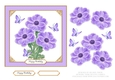 Lovely Anemones Birthday Topper - Purple