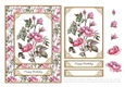 Lovely Watercolor Roses Birthday Topper
