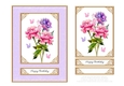 Lovely Watercolor Peonies Birthday Topper