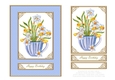 Lovely Spring Flowers In A Teacup Birthday Topper - Blue