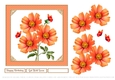 Lovely Floral Birthday/Get Well Topper - Orange