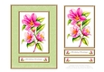 Lovely Fuchsia Flowers Birthday Topper - Green