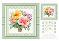 Lovely Watercolor Flowers Birthday/Get Well/Thank You Topper