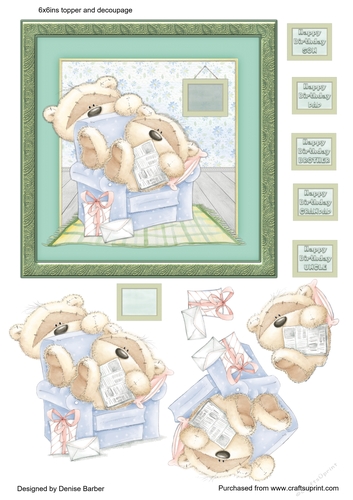 300dpi, 6x6in Topper& Decoupage-Birthday/Dad/Son/Brother/Grandad/Uncle