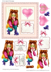 300dpi 6x6in Roller Girl -Teenager -Daughter-granddaughter-other