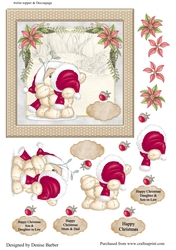 300dpi 6x6ins topper & decoupage- Happy Christmas Mum & Dad, Daughter & Son-in-law, Son & Daughter-in-law