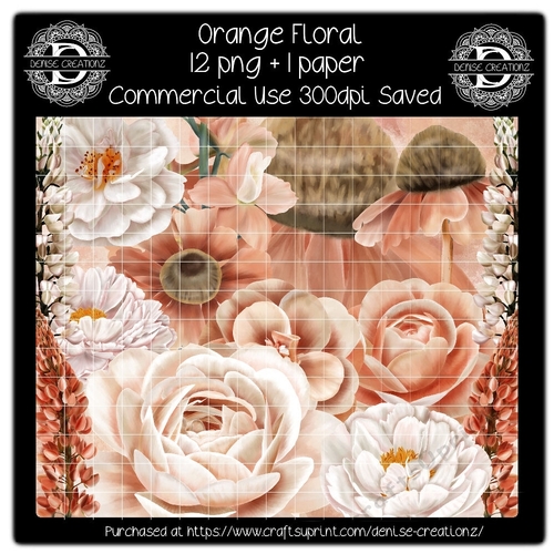 Orange Floral