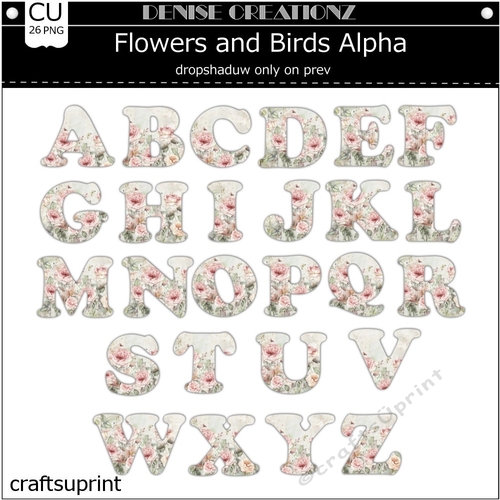 Flower and Birds Alpha
