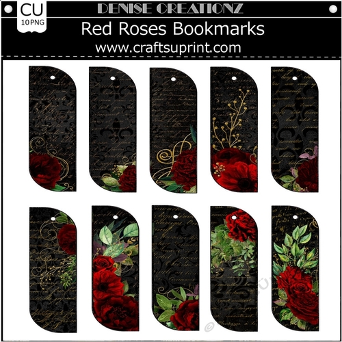 Red Roses Bookmarks