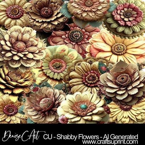 CU Shabby Flowers