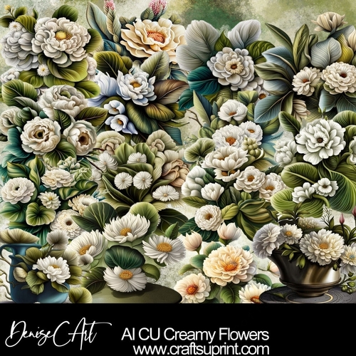 AI CU Creamy Flowers