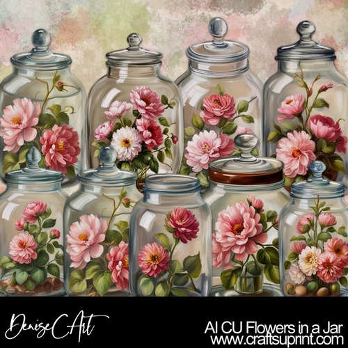 AI CU Flowers in a Jar