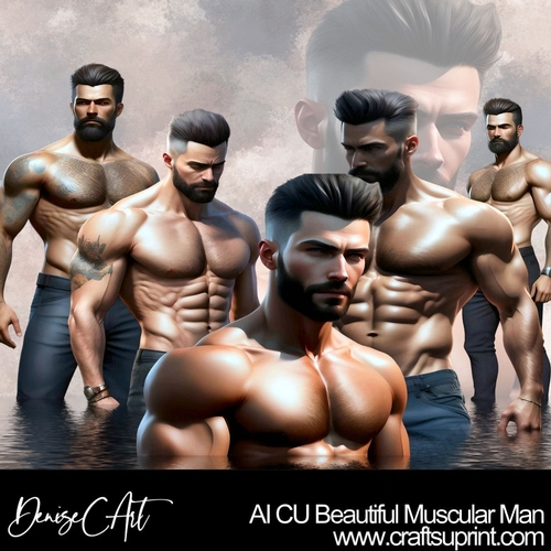 AI CU Beautiful Muscular Man