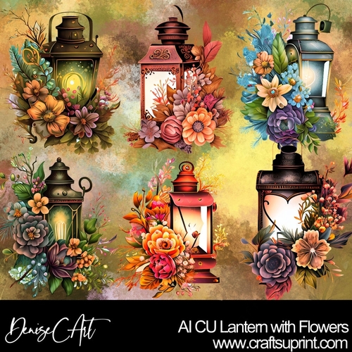 AI CU Lantern with Flowers