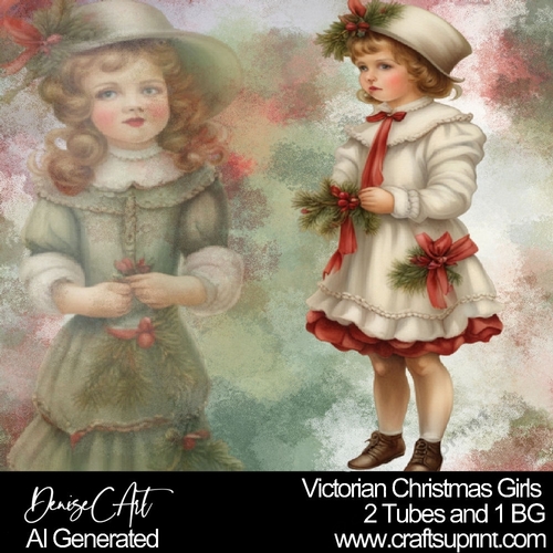 Victorian Christmas Girls