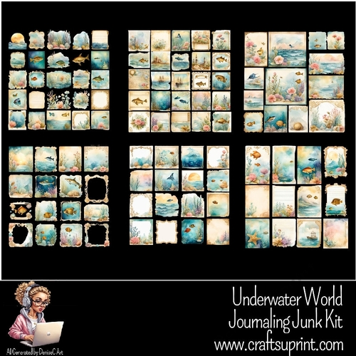 Journaling Junk Kit Under Water World