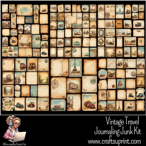 Journaling Junk Kit Vintage Travel