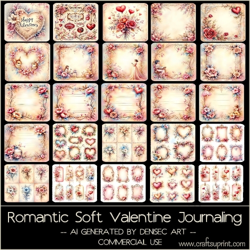 Romantic Soft Valentine Journaling kit