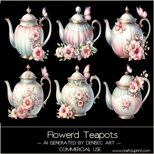 Flowerd Teapots