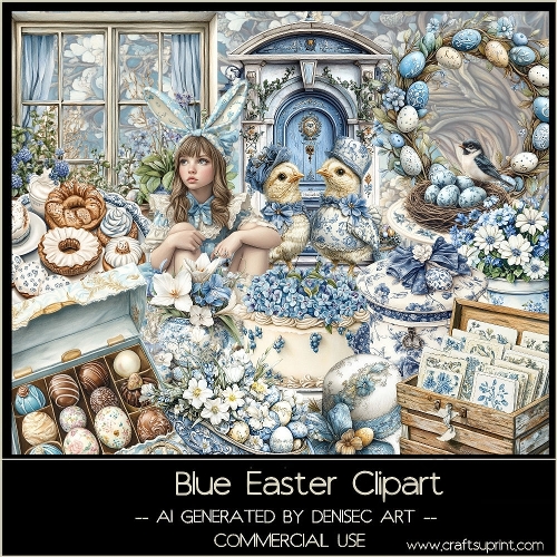 Blue Easter Clipart