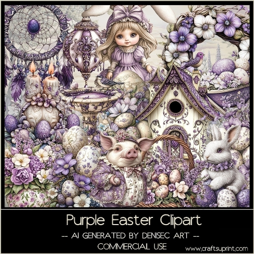 Purple Easter Clipart