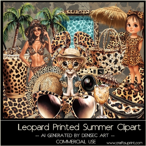 Leopart Printed Summer Clipart