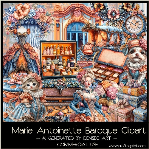Marie Antionette Baroque Clipart