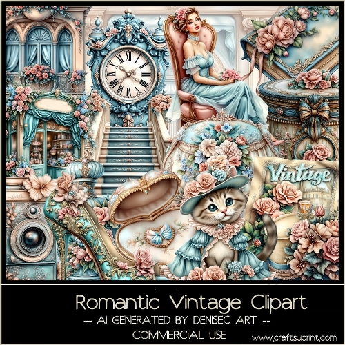 Romantic Vintage Clipart