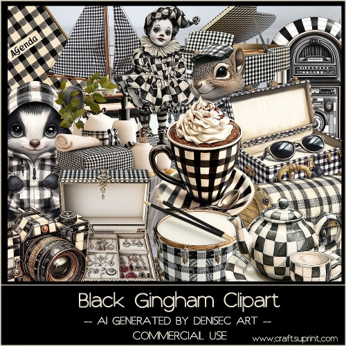 Black Gingham Clipart