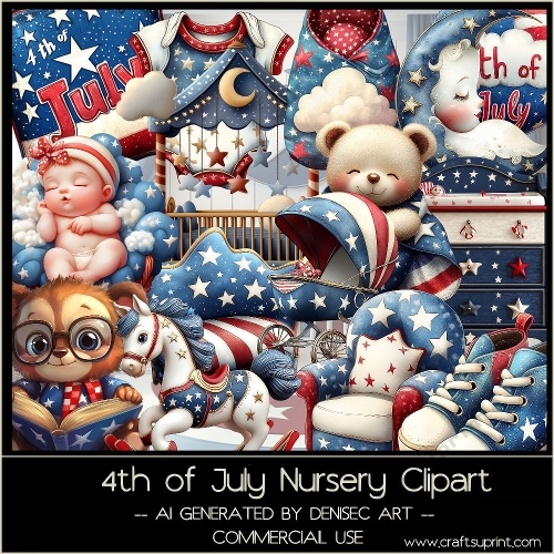 4th of July Nursery Clipart