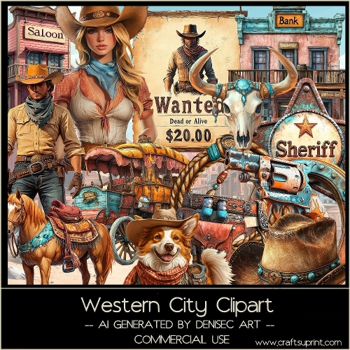 Western City Clipart
