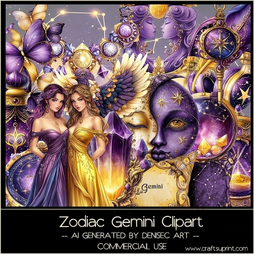 Zodiac Gemini Clipart