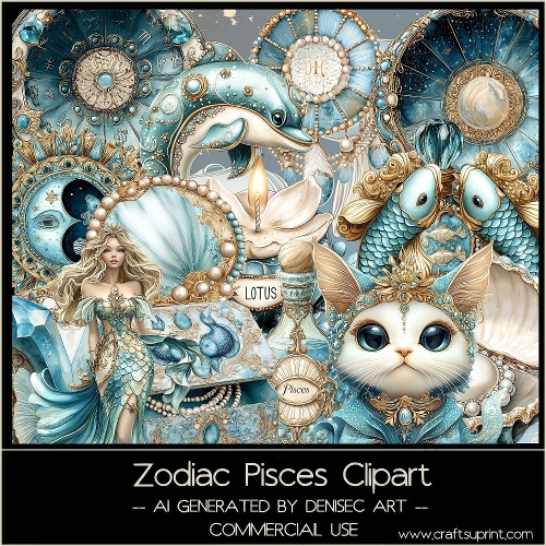 Zodiac Pisces Clipart