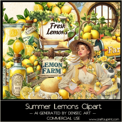 Summer Lemons Clipart