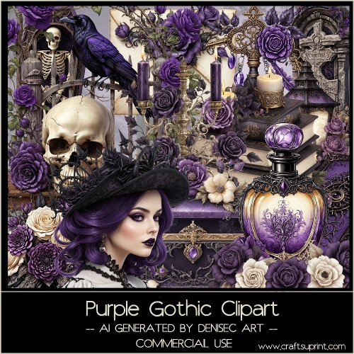 Purple Gothic Clipart