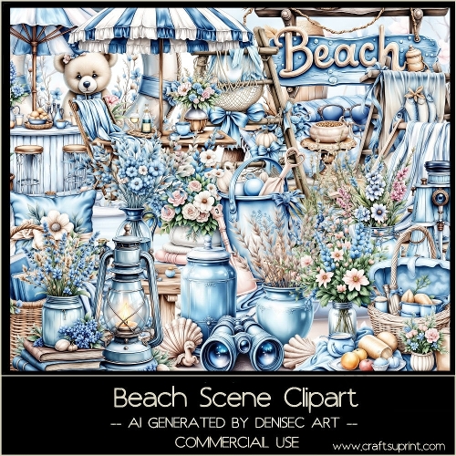 Beach Scene Clipart
