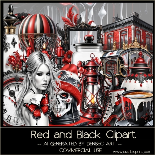 Red and Black Clipart