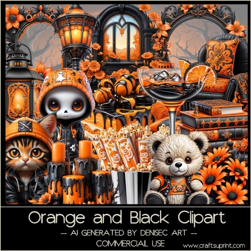 Orange and Black Clipart