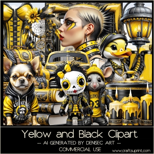 Yellow and Black Clipart