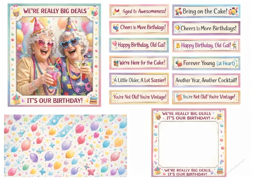 Funnie Grandmas Birthday Card Sheet