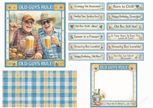 Funnie Granddads Birthday Card Sheet