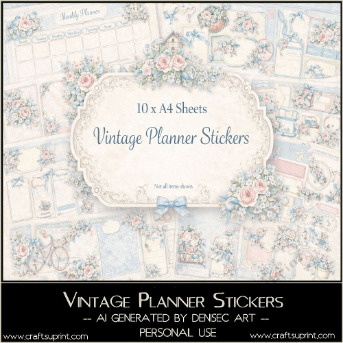 Vintage Planner Stickers