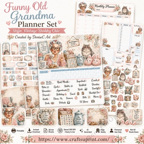 Funny Old Grandma Planner