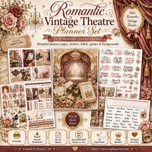 Romantic Vintage Theatre Planner